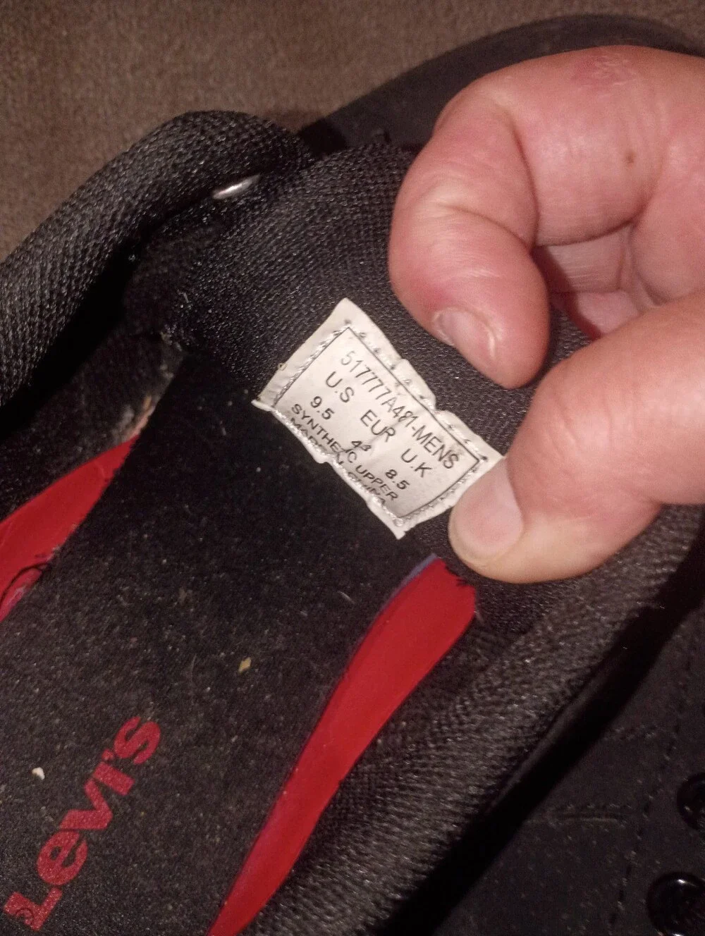 Levi's Black Sneakers Size 9.5-c5